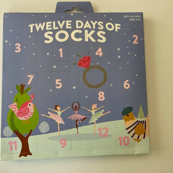 NIB- 12 Days of Socks Advent Calendar - Picture 1 of 2